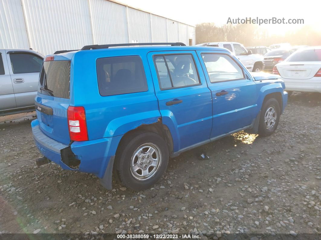 2008 Jeep Patriot Sport Blue vin: 1J8FT28088D706521