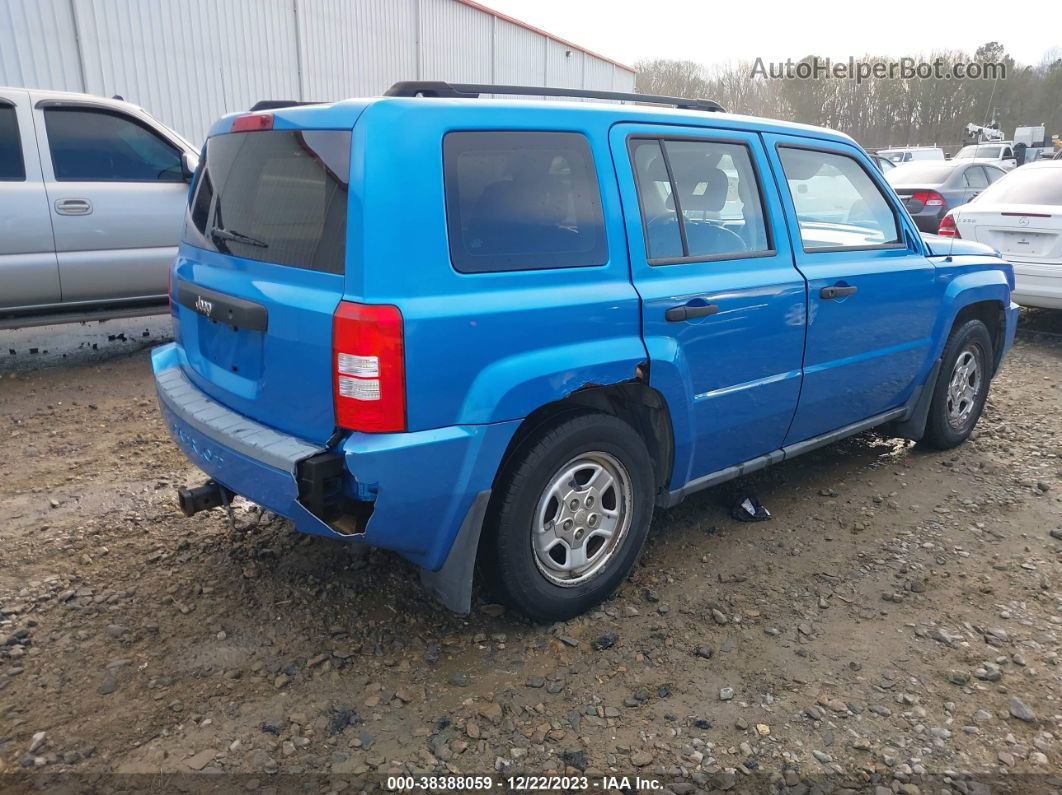 2008 Jeep Patriot Sport Blue vin: 1J8FT28088D706521