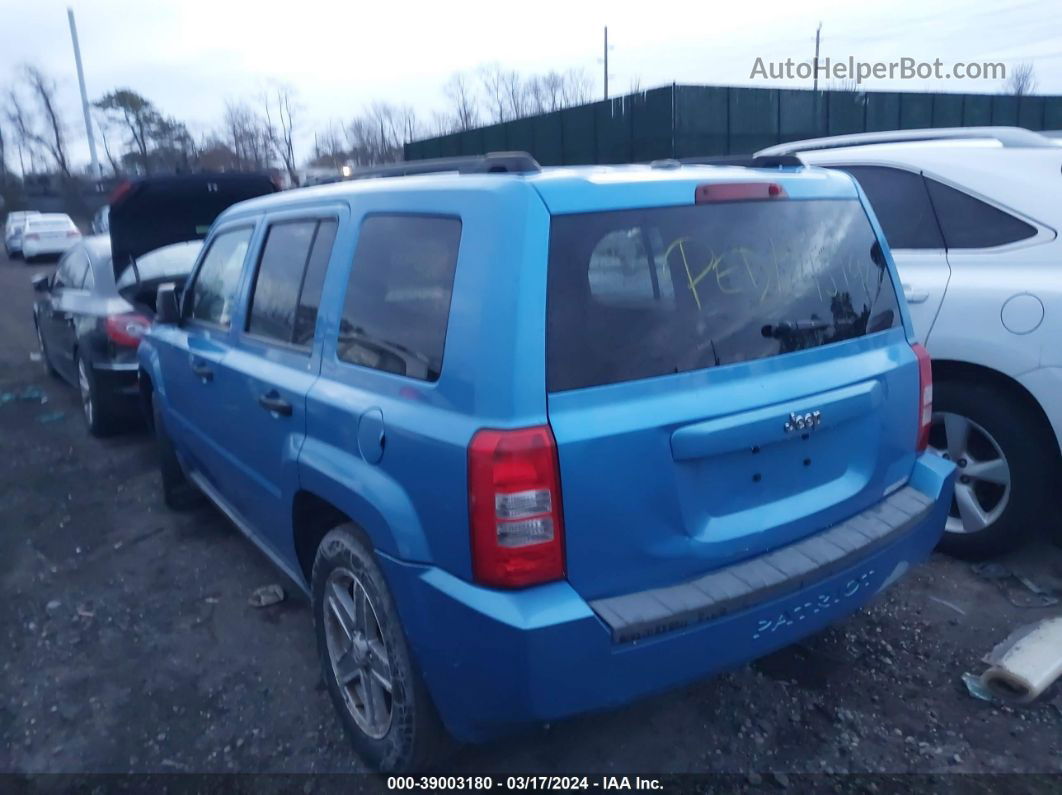 2008 Jeep Patriot Sport Blue vin: 1J8FT28W18D553193