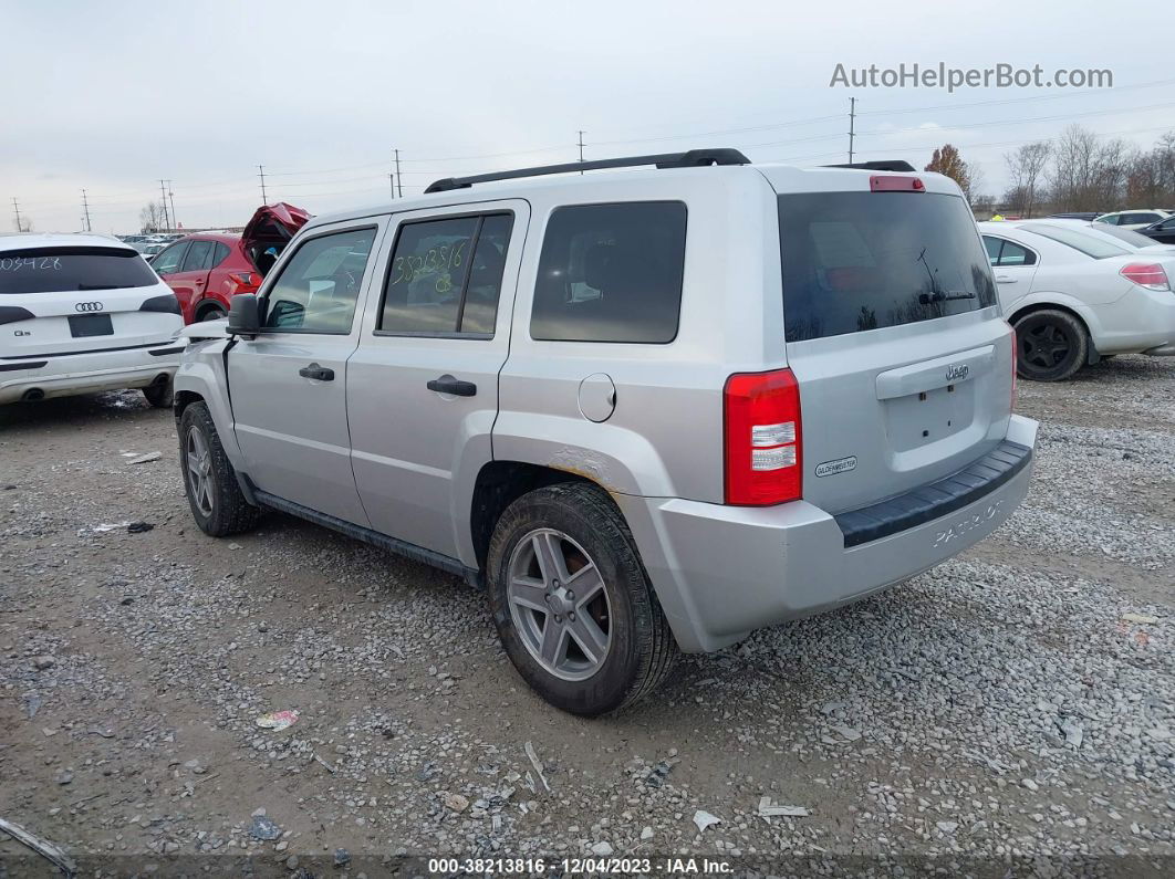 2008 Jeep Patriot Sport Silver vin: 1J8FT28W18D703335