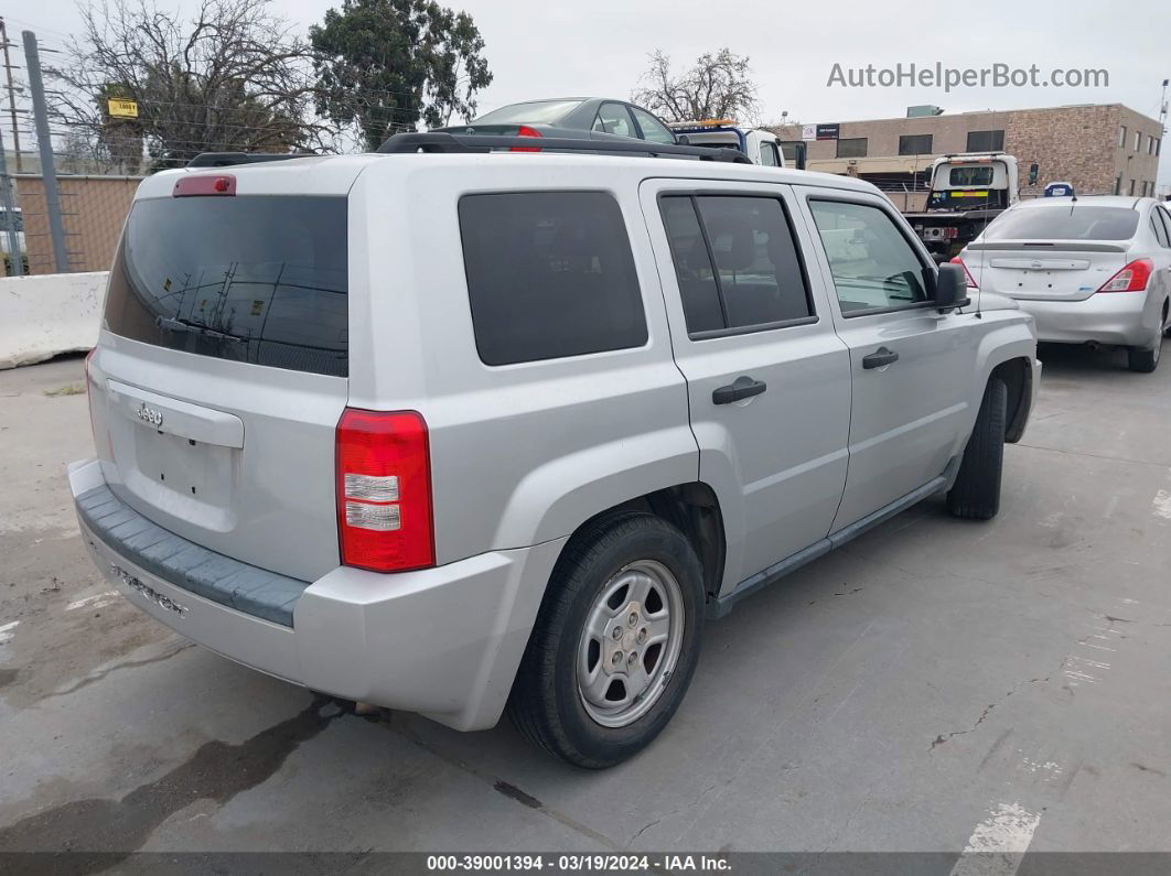 2008 Jeep Patriot Sport Silver vin: 1J8FT28W28D529226