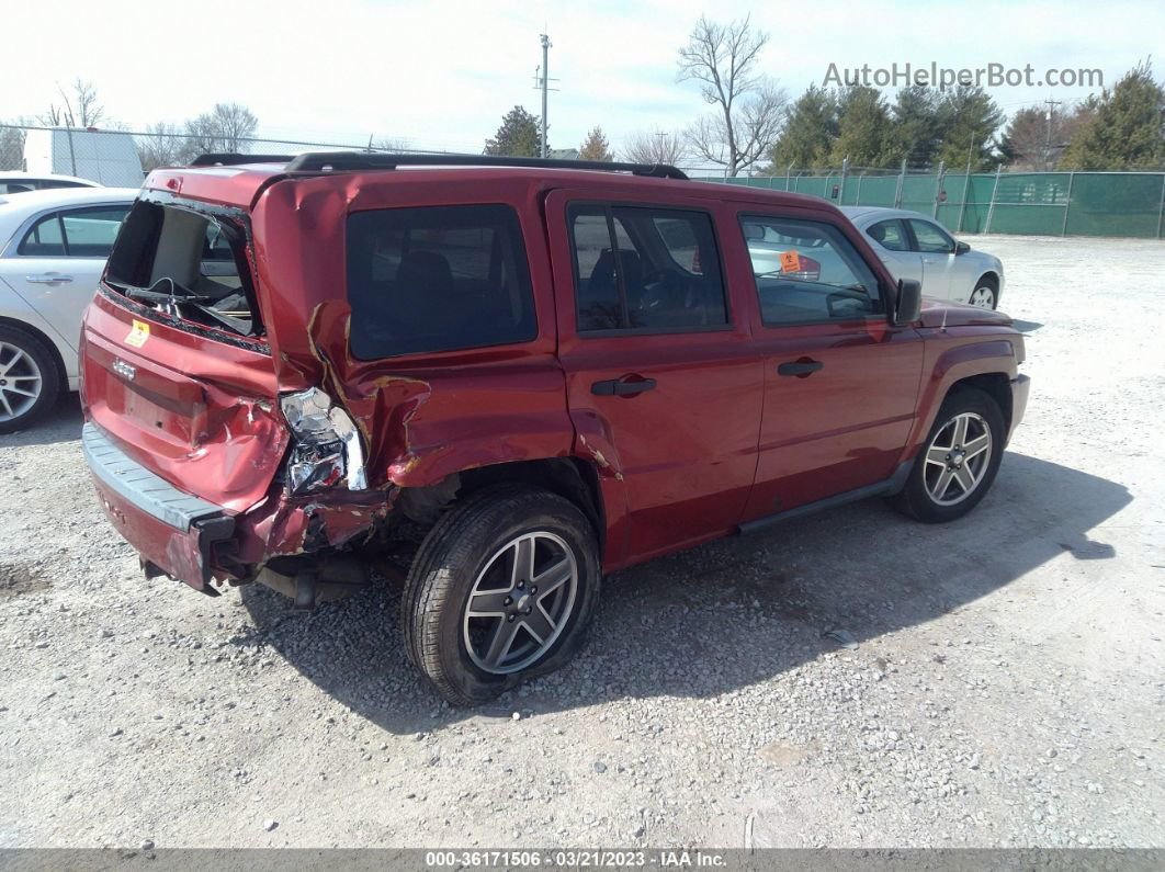 2008 Jeep Patriot Sport Red vin: 1J8FT28W38D737986