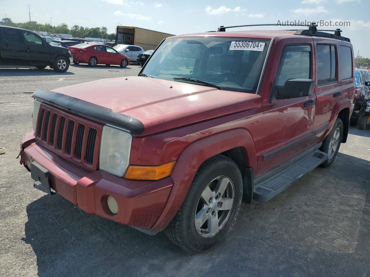 2006 Jeep Commander  Red vin: 1J8HG48K06C273094