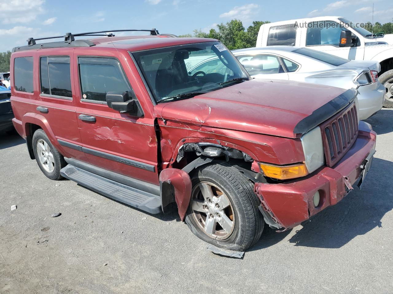 2006 Jeep Commander  Red vin: 1J8HG48K06C273094