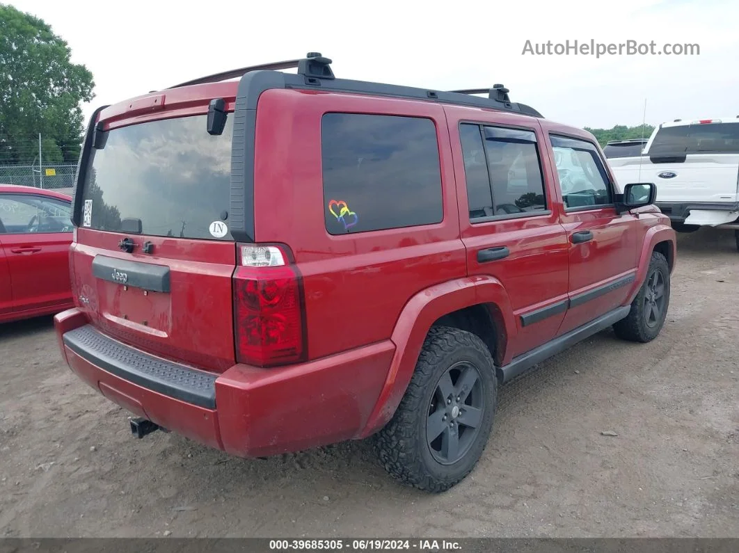 2006 Jeep Commander   Red vin: 1J8HG48K66C252623