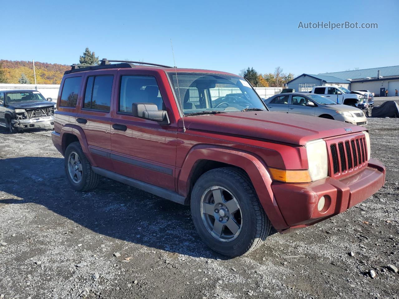 2006 Jeep Commander  Red vin: 1J8HG48N06C132567