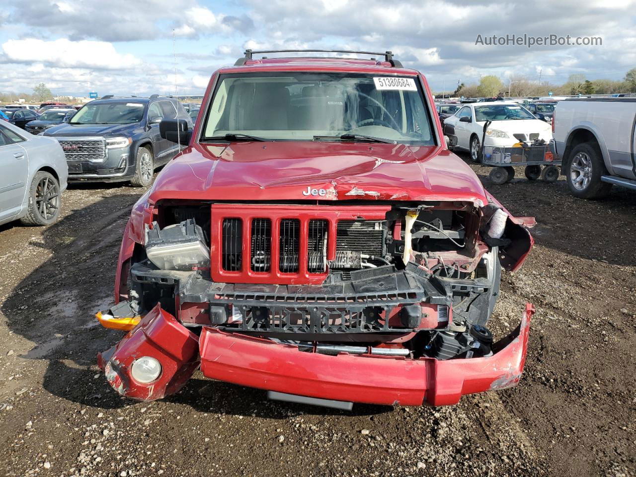 2006 Jeep Commander  Red vin: 1J8HG48N16C228711