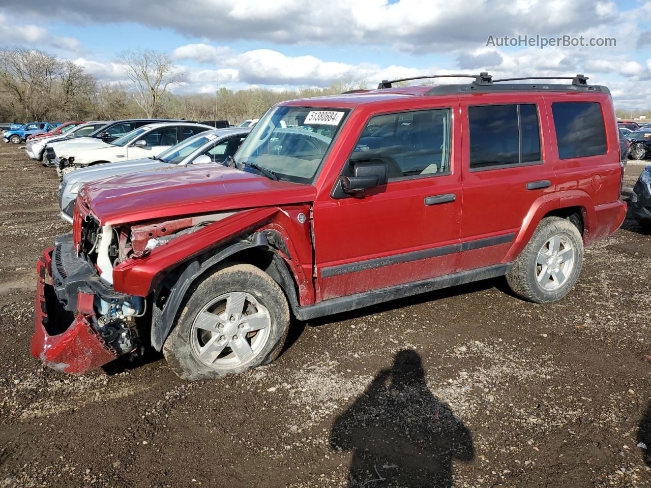 2006 Jeep Commander  Red vin: 1J8HG48N16C228711