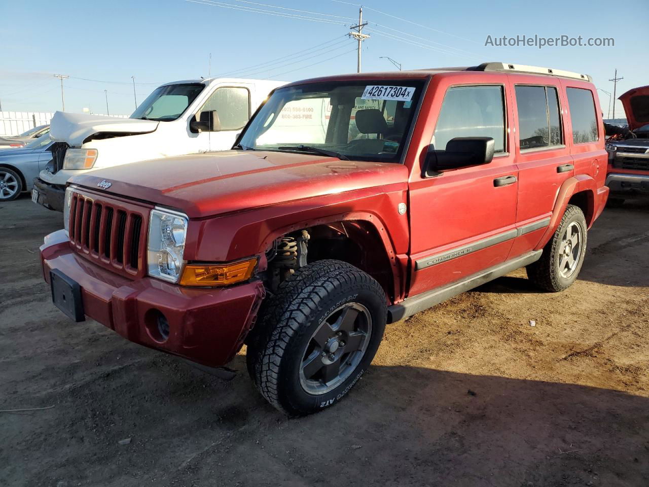 2006 Jeep Commander  Red vin: 1J8HG48N36C230542