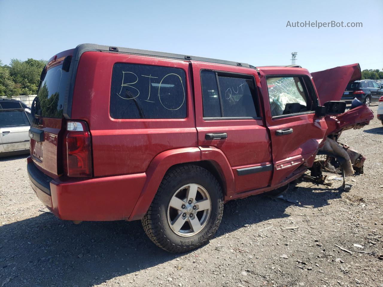 2006 Jeep Commander  Red vin: 1J8HG48N36C247082