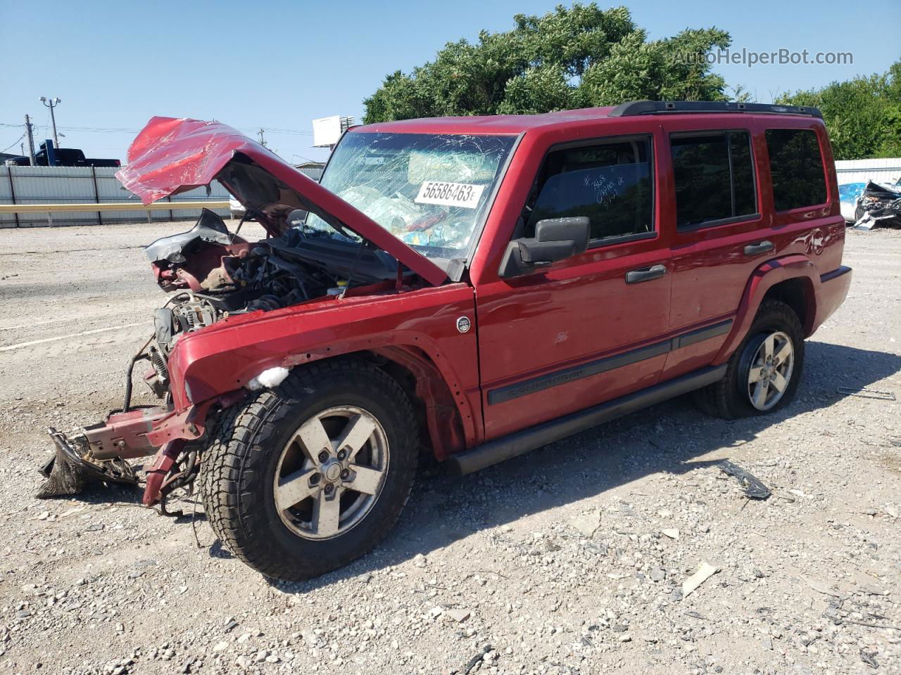 2006 Jeep Commander  Red vin: 1J8HG48N36C247082