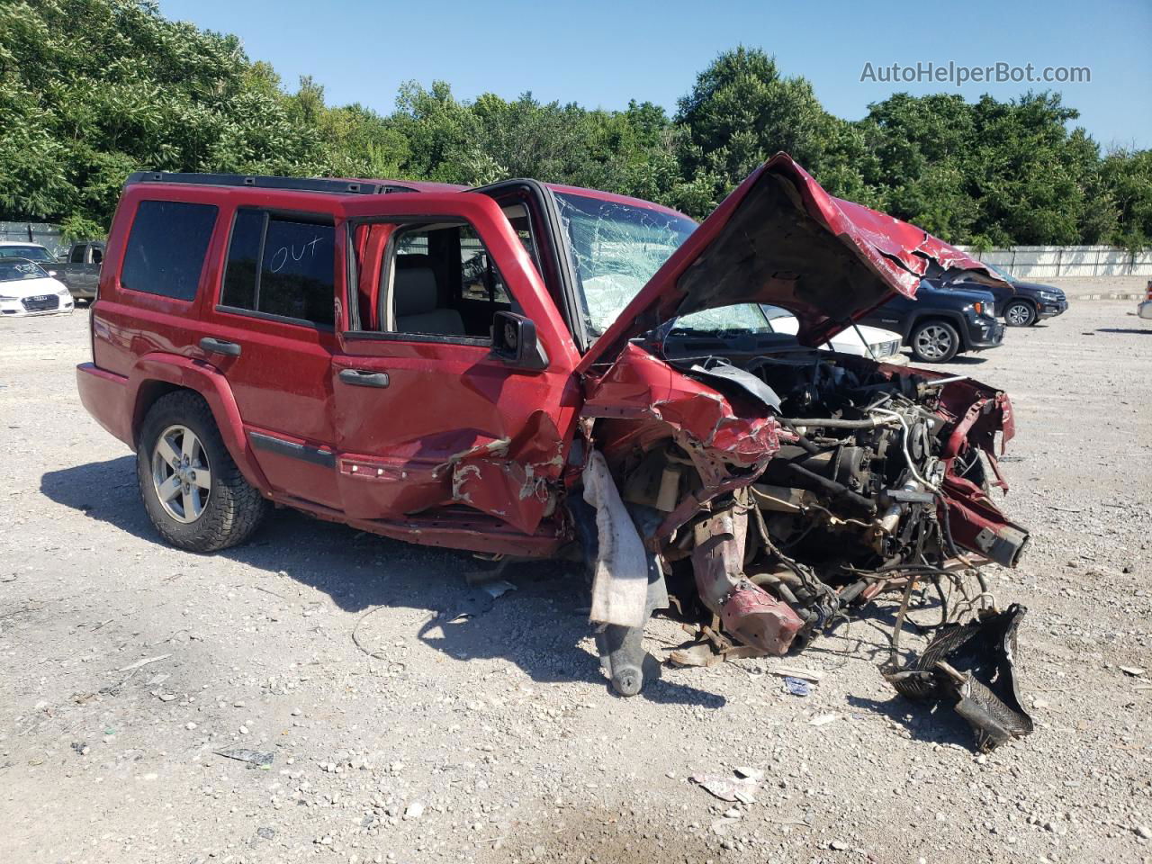 2006 Jeep Commander  Red vin: 1J8HG48N36C247082