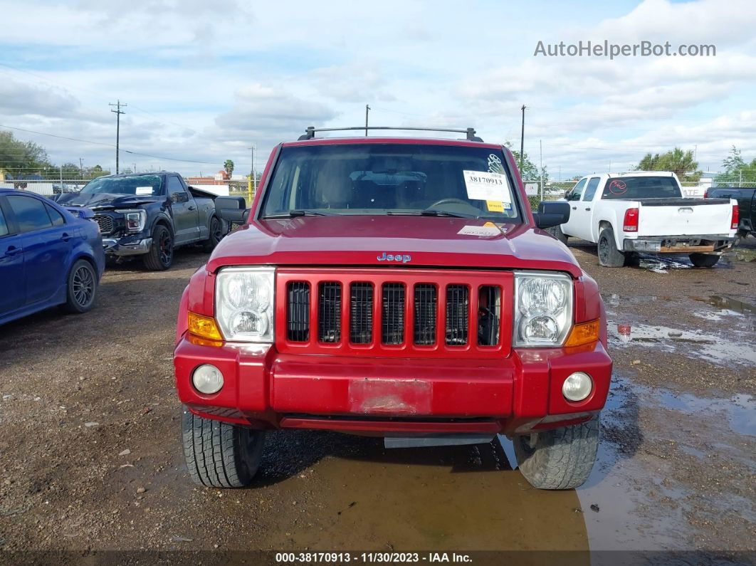 2006 Jeep Commander Red vin: 1J8HH48N26C296075