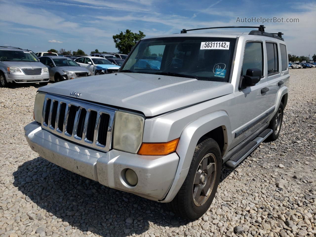 2006 Jeep Commander  Silver vin: 1J8HH48N36C156956