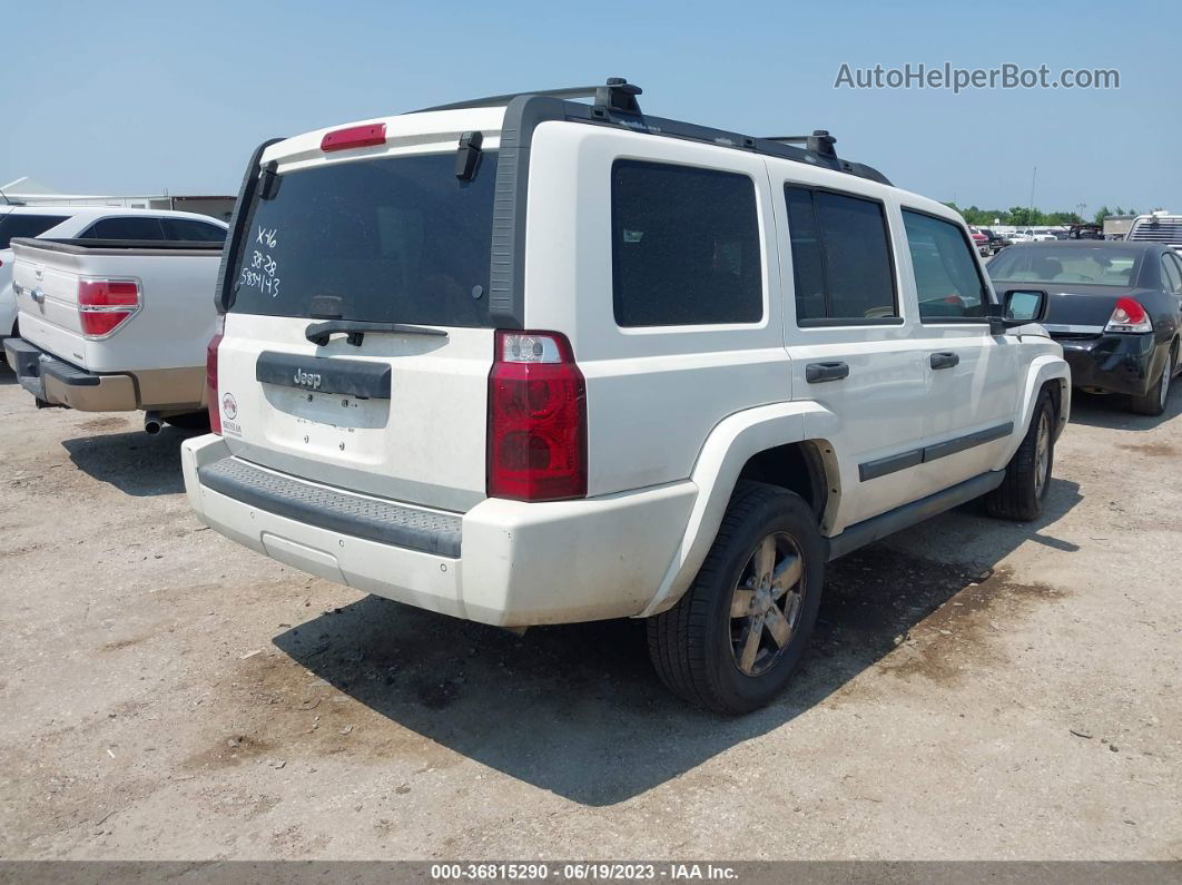 2006 Jeep Commander   White vin: 1J8HH48N36C339600