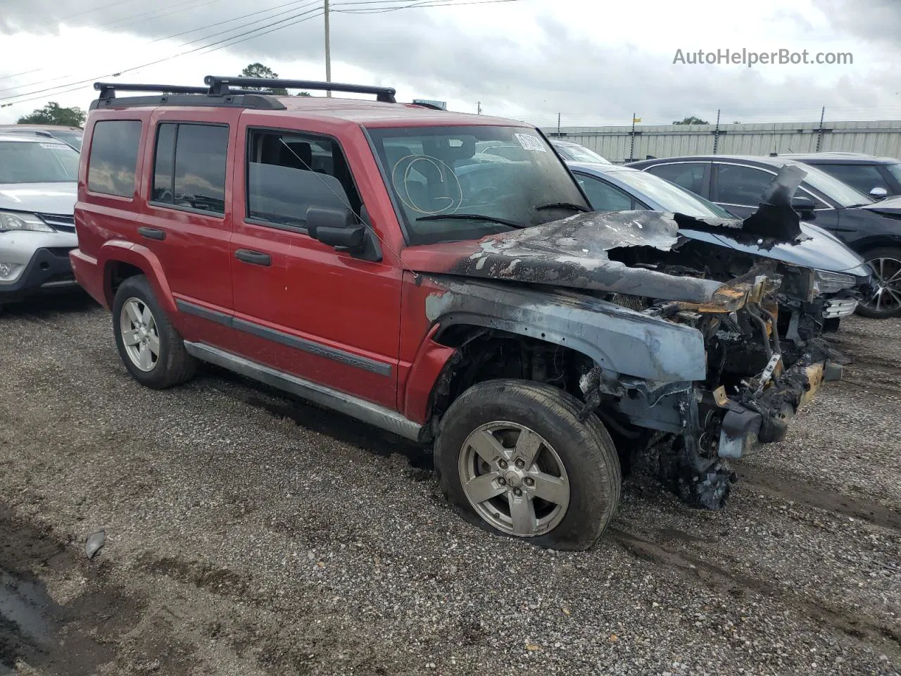 2006 Jeep Commander  Red vin: 1J8HH48N46C106647