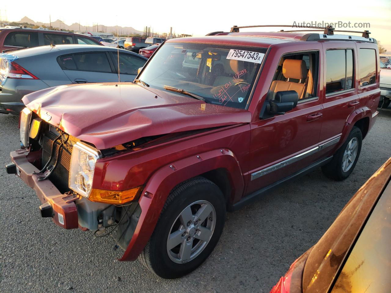 2006 Jeep Commander Limited Red vin: 1J8HH582X6C253583