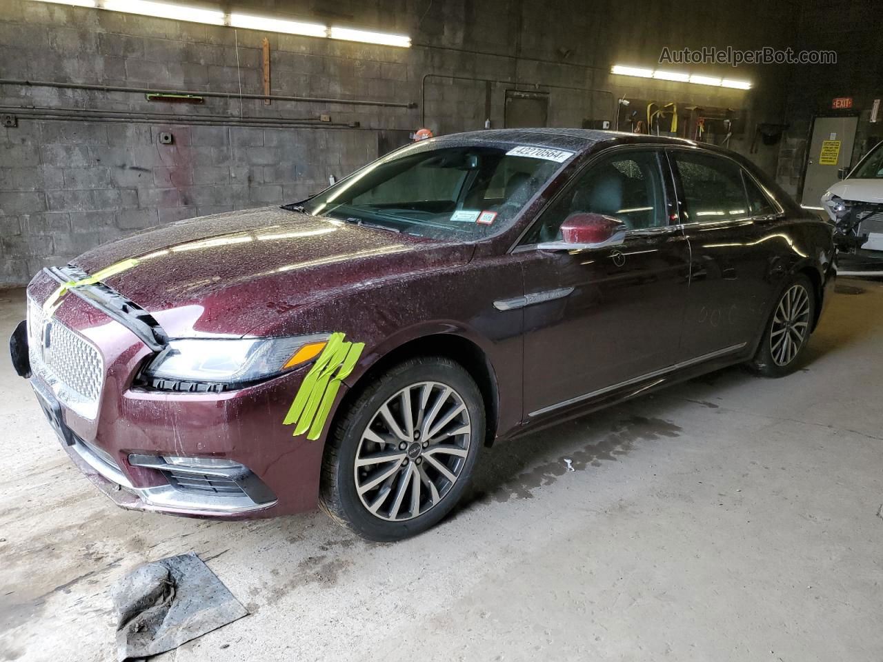 2017 Lincoln Continental Select Бордовый vin: 1LN6L9SK9H5610607