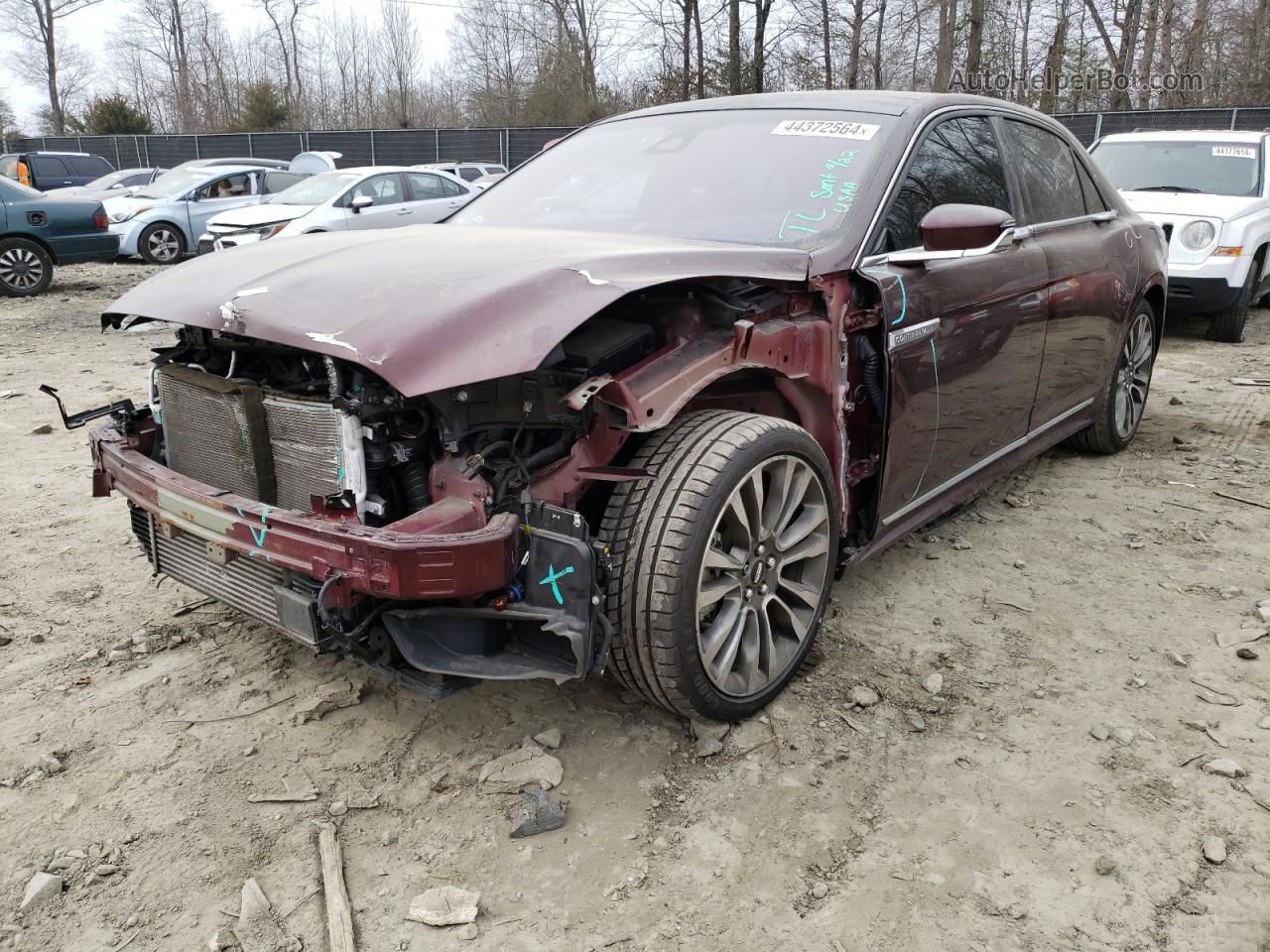 2017 Lincoln Continental Select Burgundy vin: 1LN6L9TP0H5610666