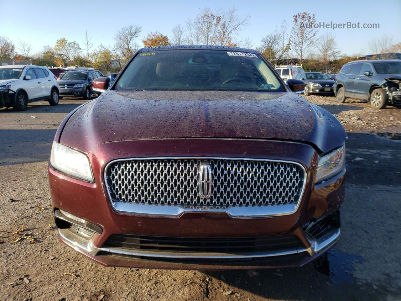 2017 Lincoln Continental Select Maroon vin: 1LN6L9TP2H5628957