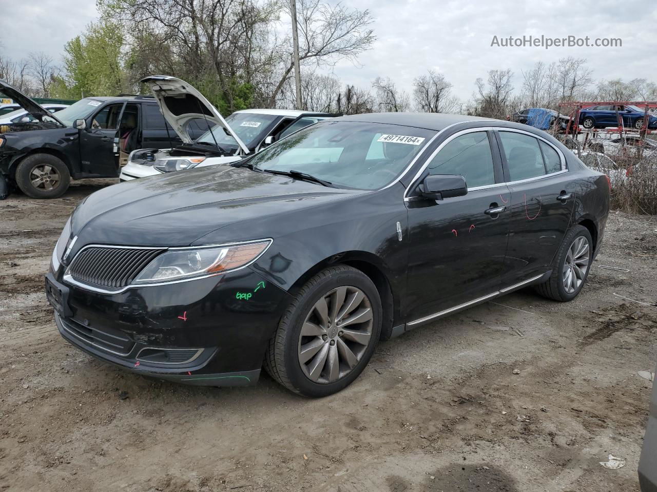 2014 Lincoln Mks  Black vin: 1LNHL9DK5EG609931