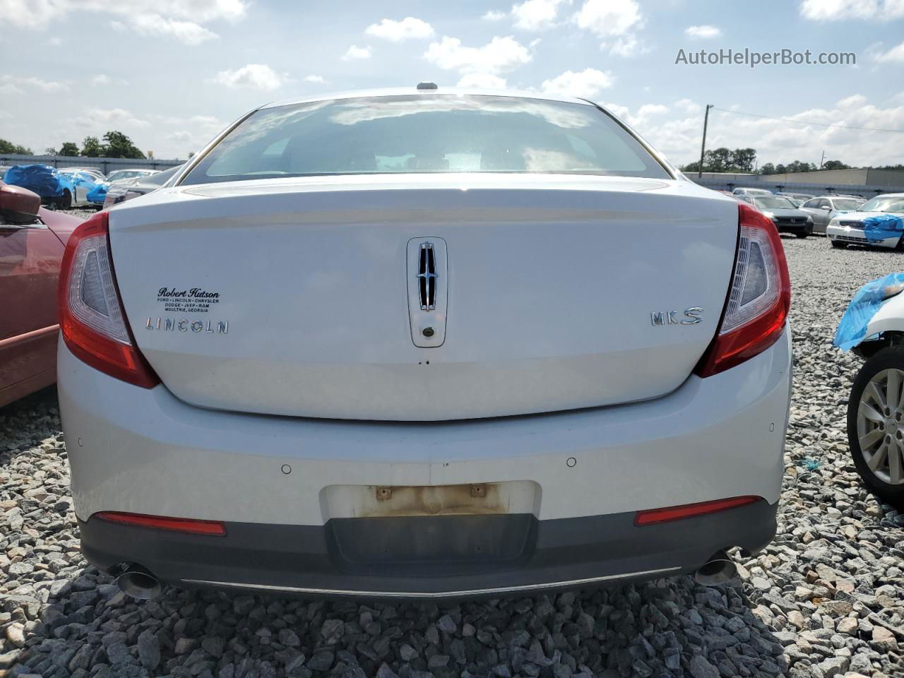 2014 Lincoln Mks  White vin: 1LNHL9DK7EG607677