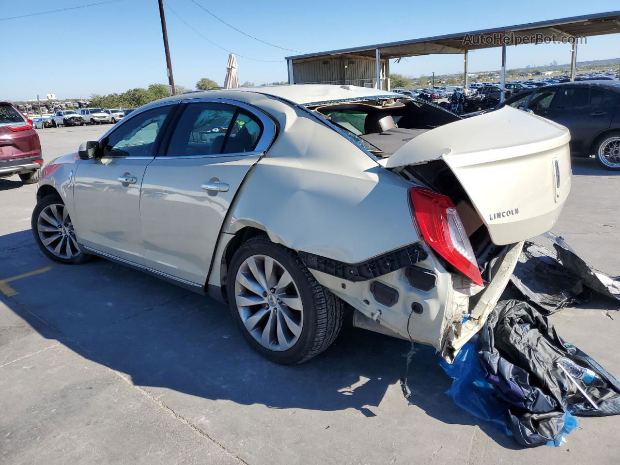 2014 Lincoln Mks  Cream vin: 1LNHL9DK8EG602570