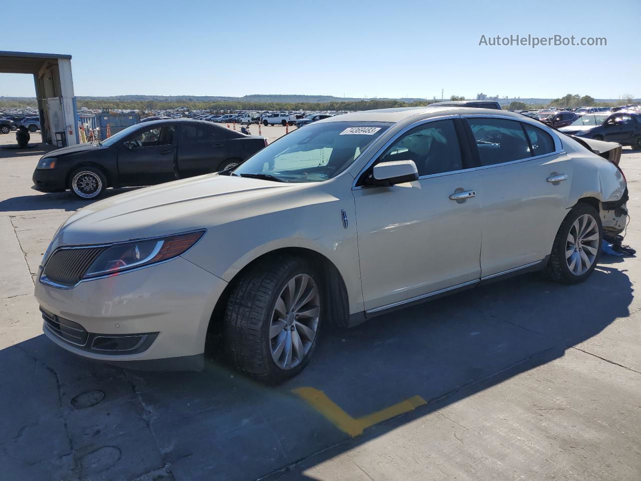 2014 Lincoln Mks  Cream vin: 1LNHL9DK8EG602570