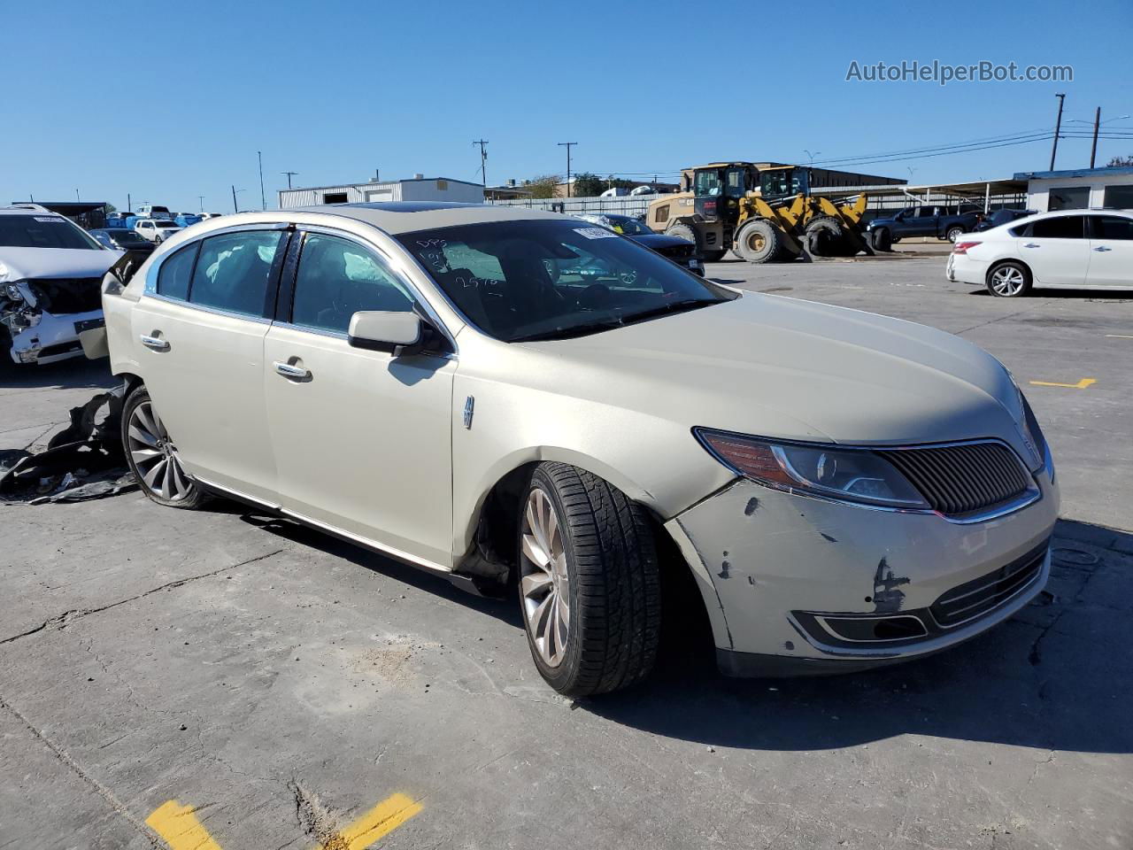 2014 Lincoln Mks  Cream vin: 1LNHL9DK8EG602570