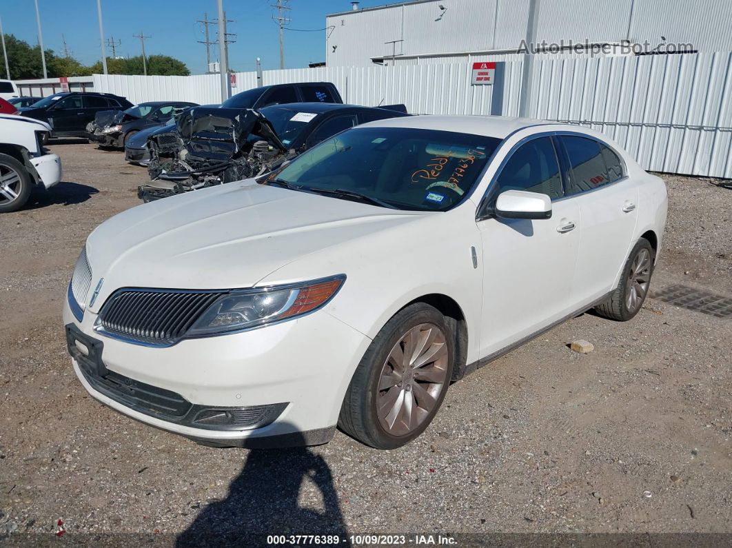 2014 Lincoln Mks   White vin: 1LNHL9DK8EG605453