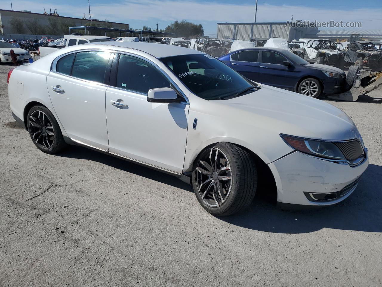 2014 Lincoln Mks  White vin: 1LNHL9FT2EG600383