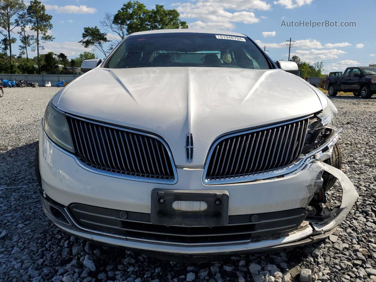 2014 Lincoln Mks  White vin: 1LNHL9FT3EG600361