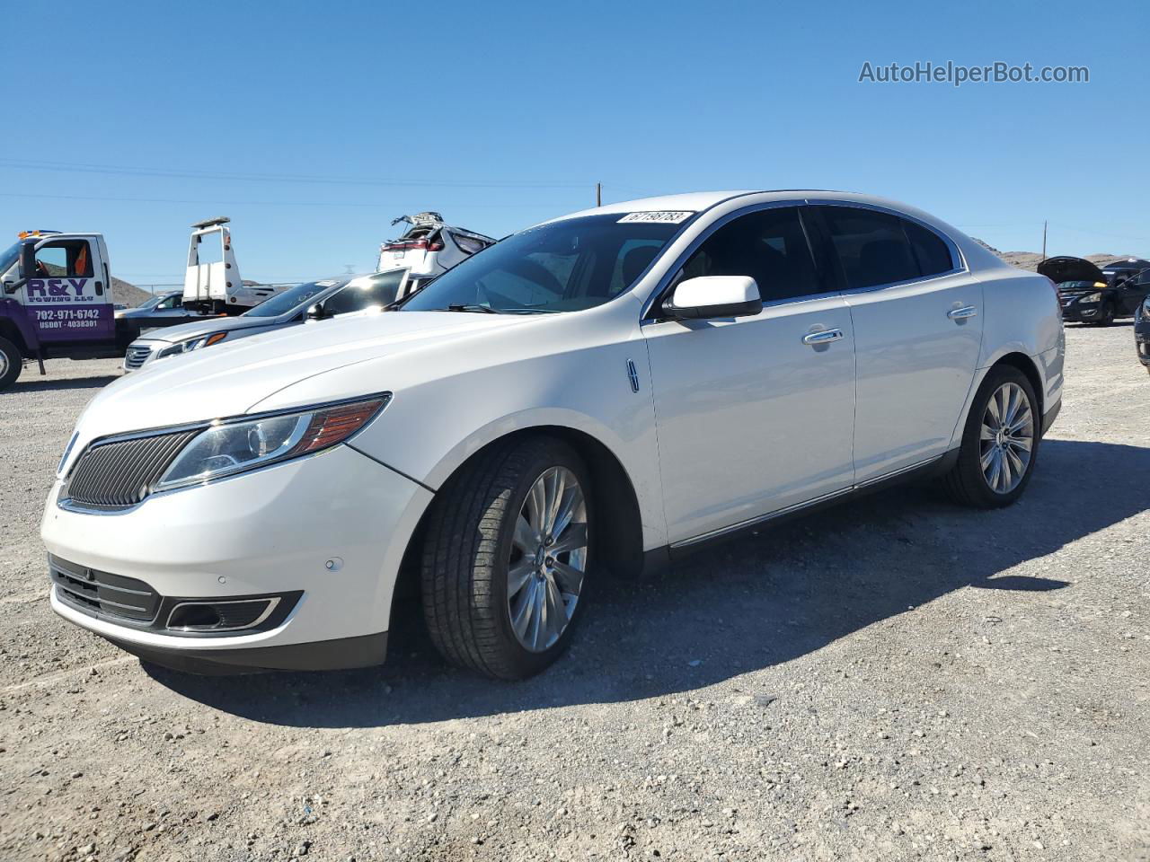 2014 Lincoln Mks  White vin: 1LNHL9FTXEG608053