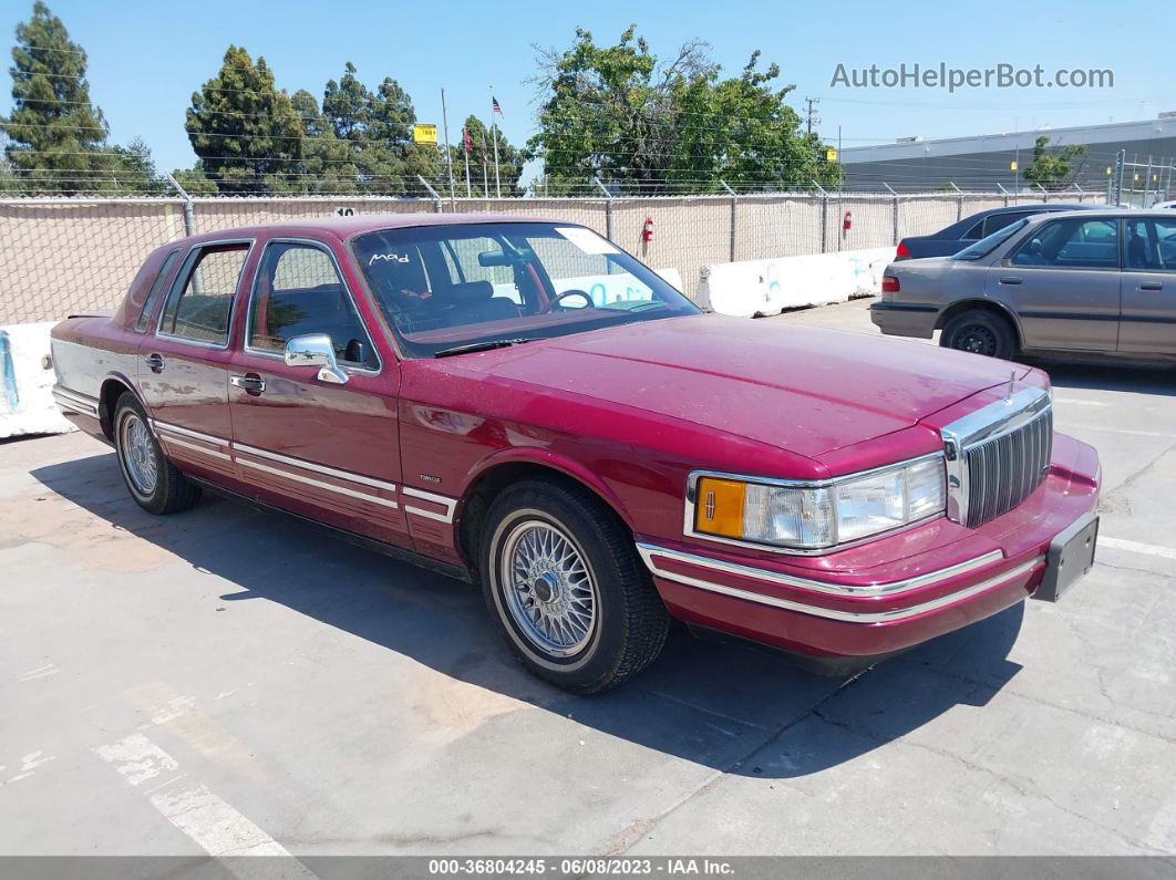 1992 Lincoln Town Car Executive Красный vin: 1LNLM81W1NY625434