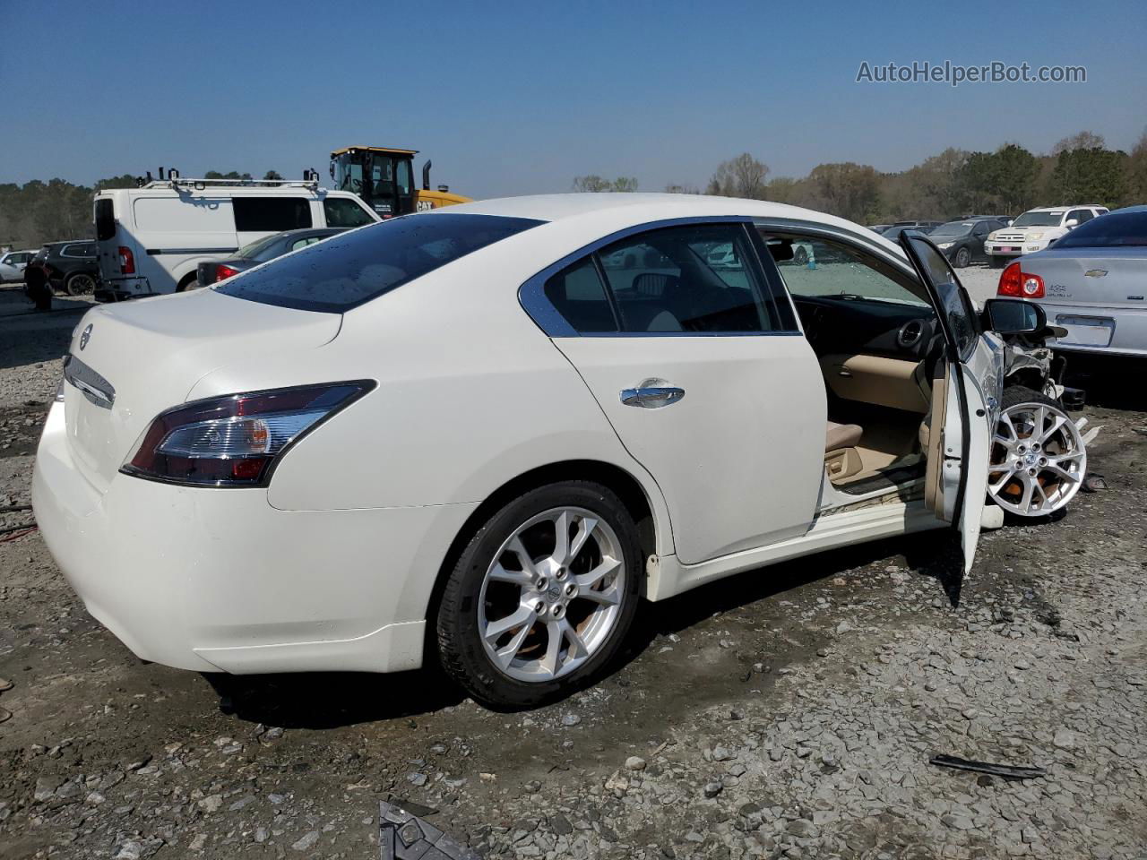 2014 Nissan Maxima S White vin: 1N4AA5AP0EC443769