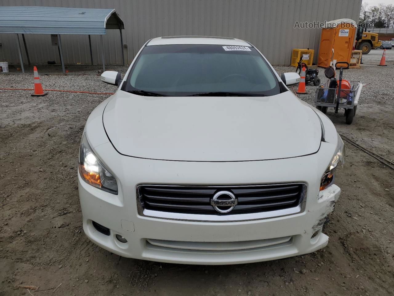 2014 Nissan Maxima S White vin: 1N4AA5AP0EC473578