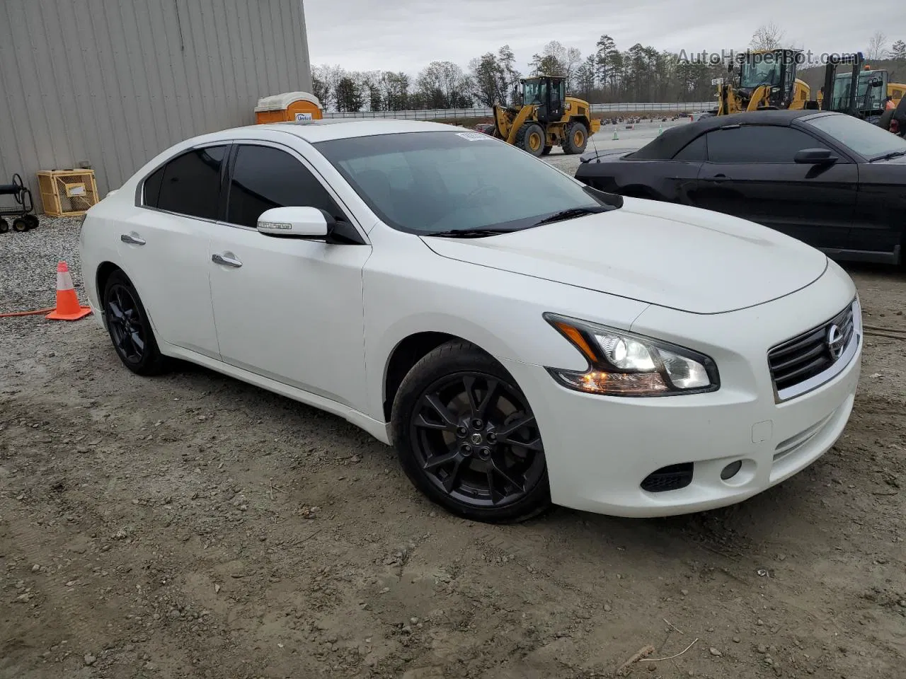 2014 Nissan Maxima S White vin: 1N4AA5AP0EC473578