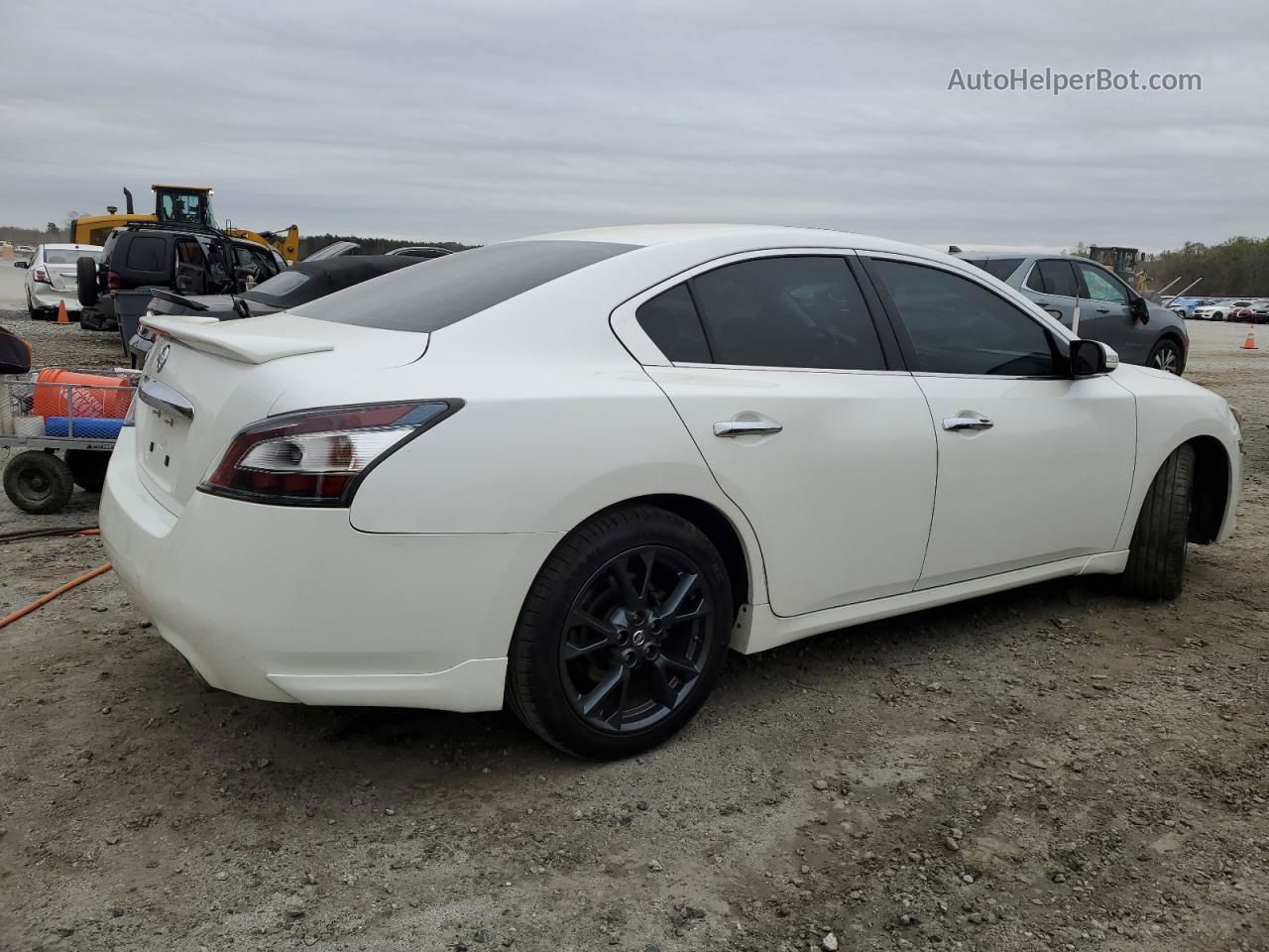 2014 Nissan Maxima S White vin: 1N4AA5AP0EC473578