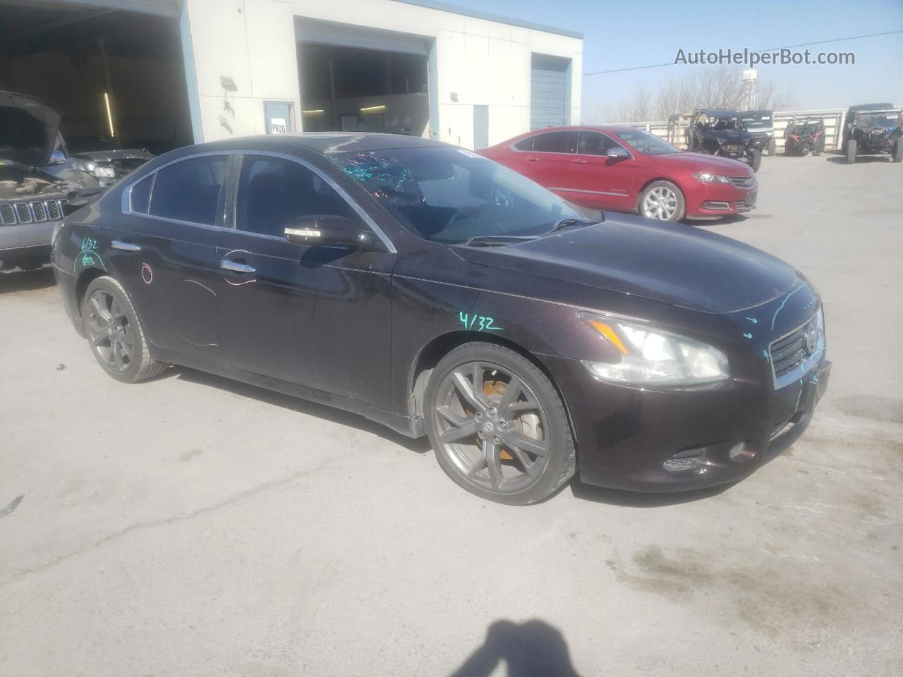 2014 Nissan Maxima S Черный vin: 1N4AA5AP0EC908115