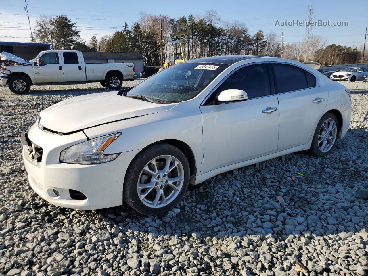 2014 Nissan Maxima S Белый vin: 1N4AA5AP0EC912620