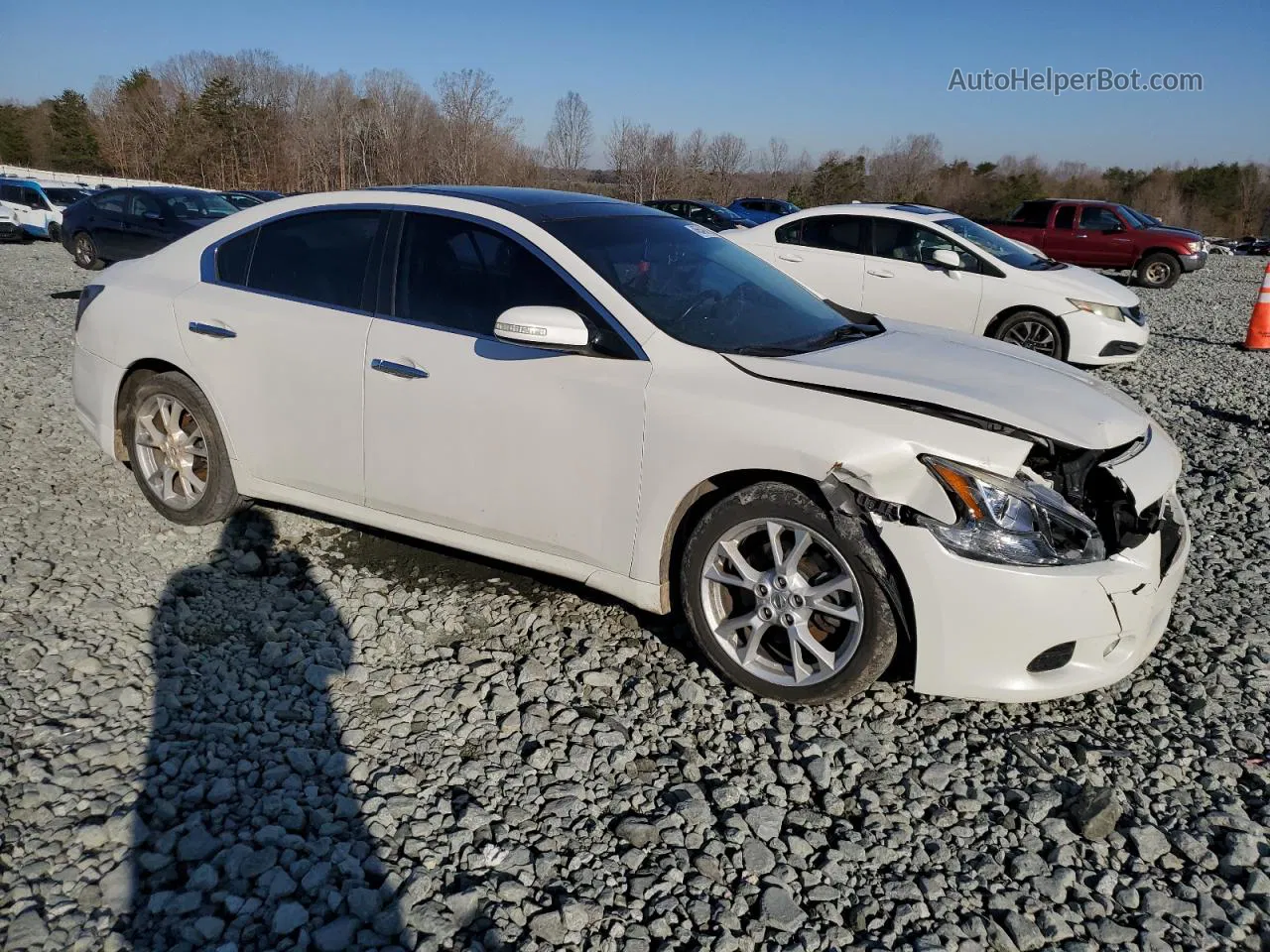 2014 Nissan Maxima S Белый vin: 1N4AA5AP0EC912620
