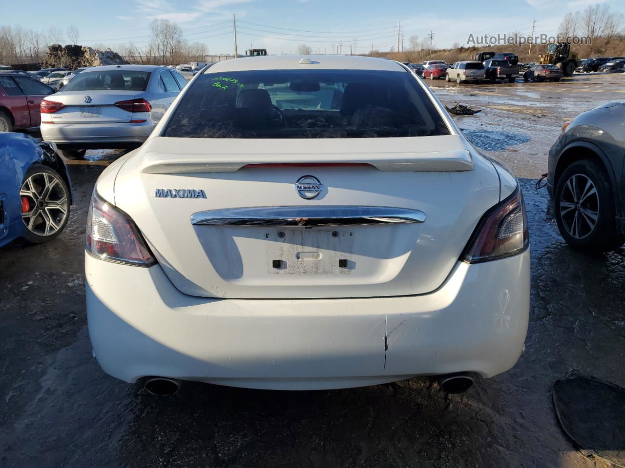 2014 Nissan Maxima S White vin: 1N4AA5AP1EC459785