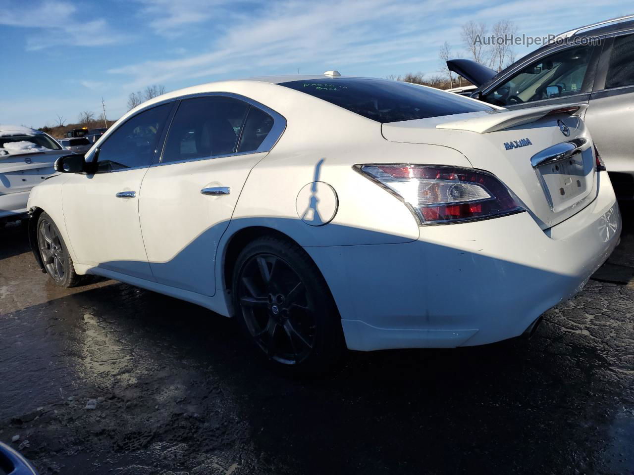 2014 Nissan Maxima S White vin: 1N4AA5AP1EC459785