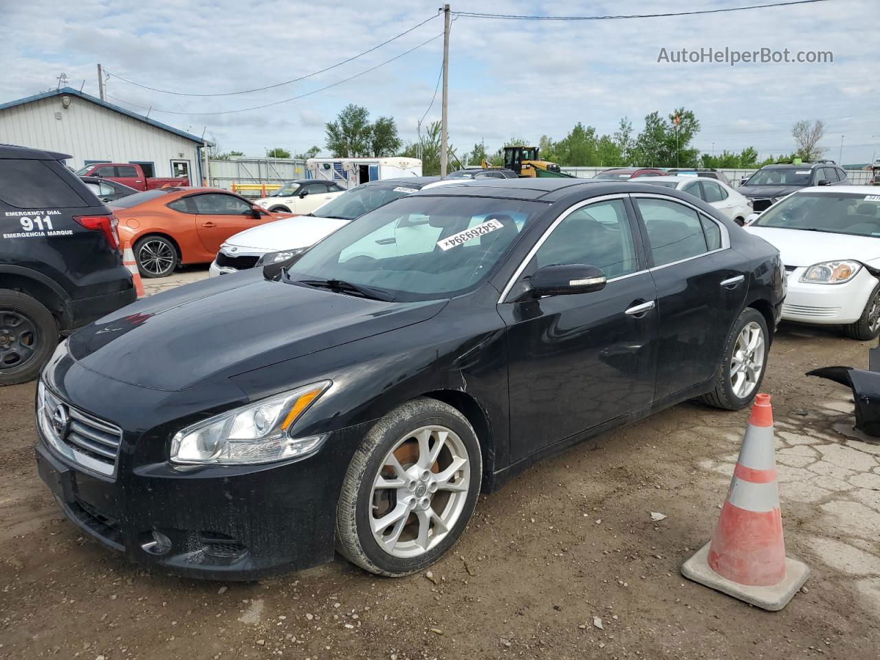 2014 Nissan Maxima S Black vin: 1N4AA5AP1EC492141