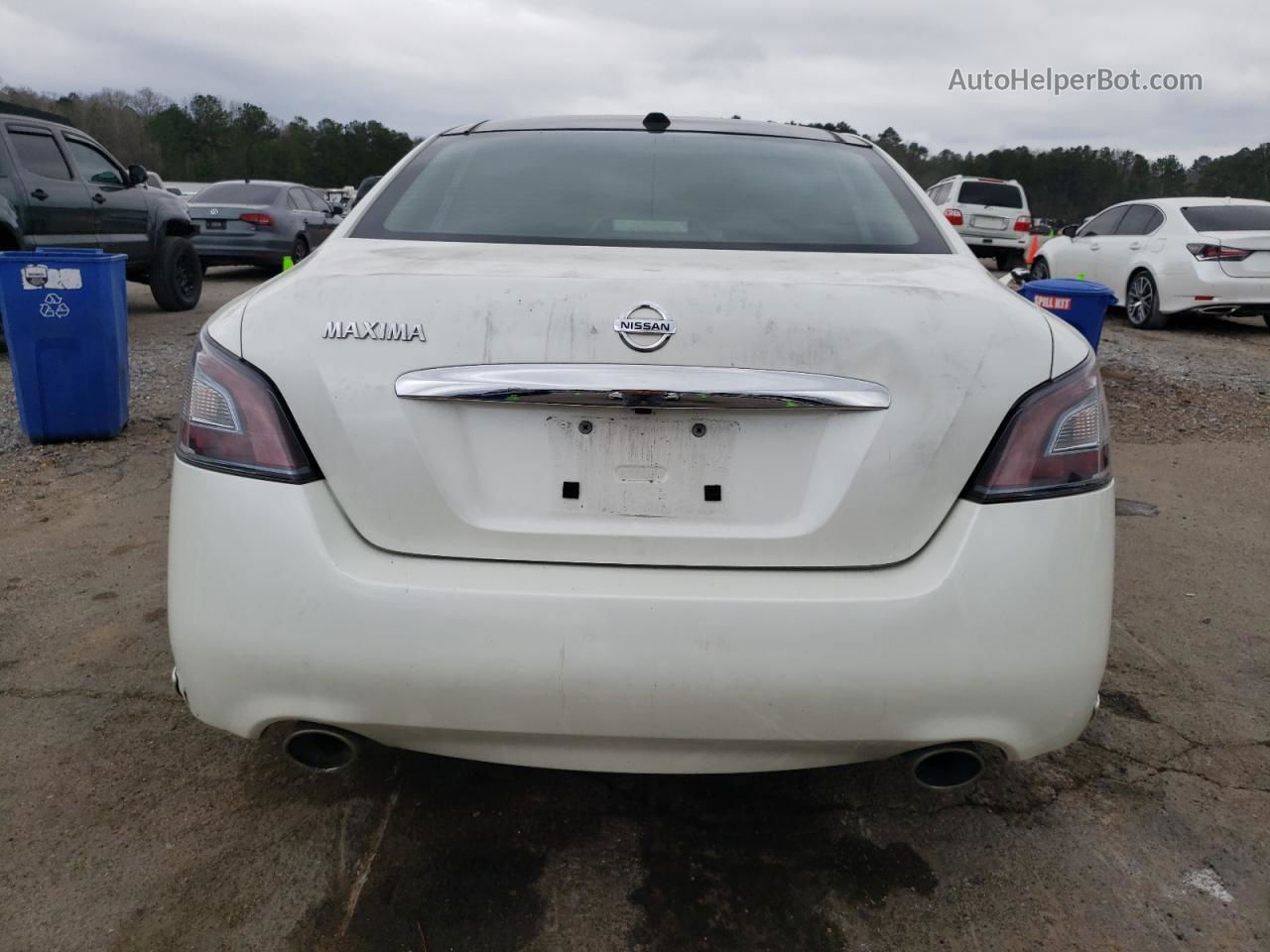 2014 Nissan Maxima S White vin: 1N4AA5AP2EC466244