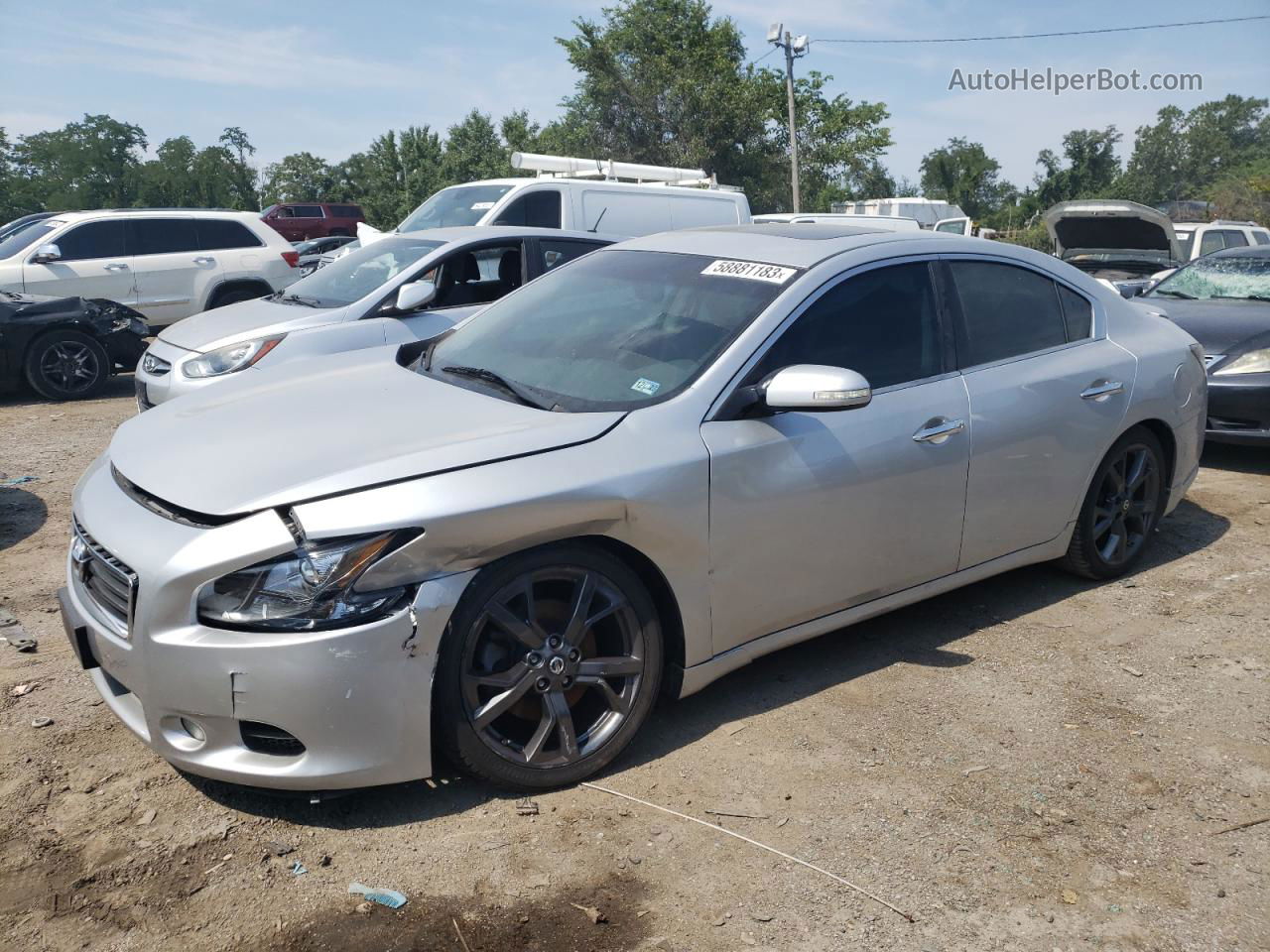 2014 Nissan Maxima S Silver vin: 1N4AA5AP2EC482413