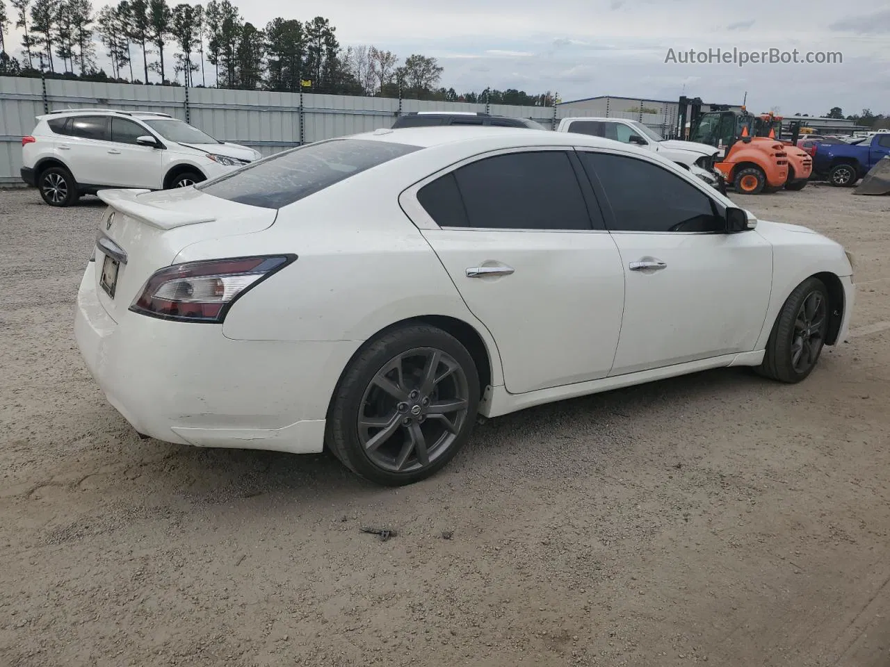 2014 Nissan Maxima S White vin: 1N4AA5AP2EC914630