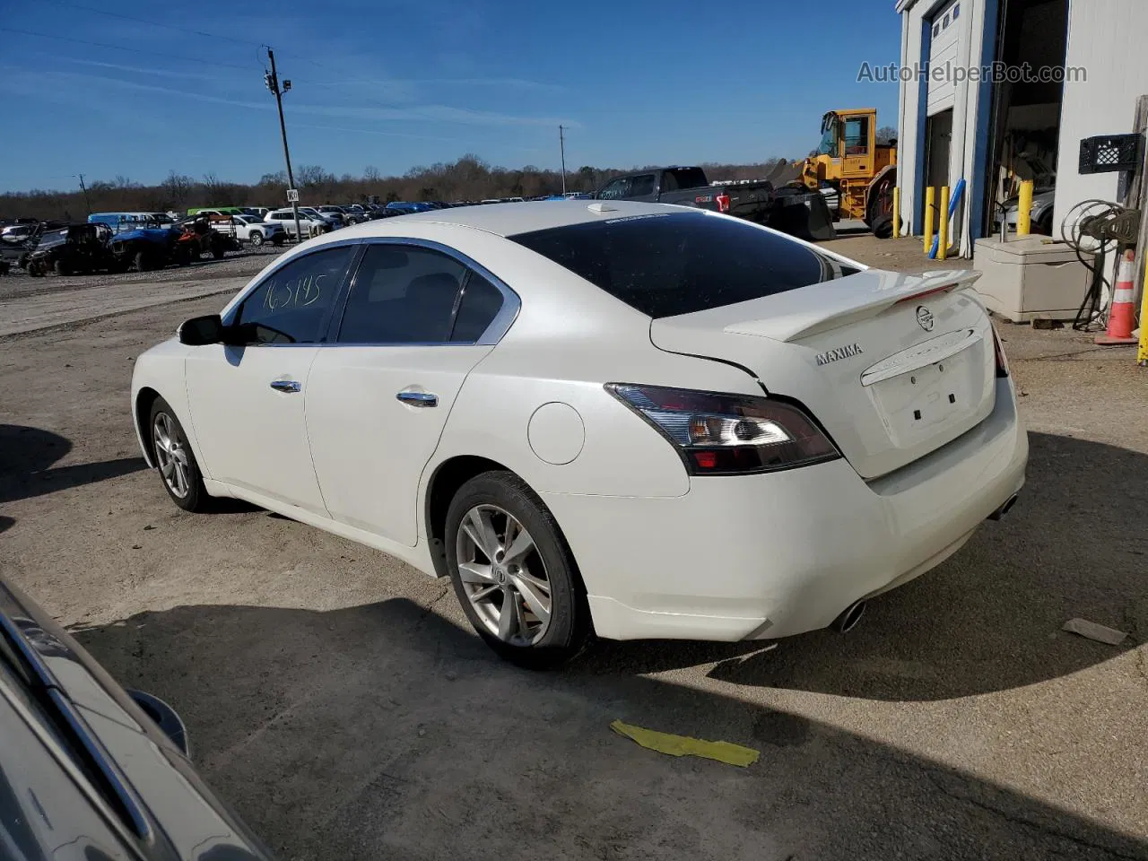 2014 Nissan Maxima S White vin: 1N4AA5AP3EC432894