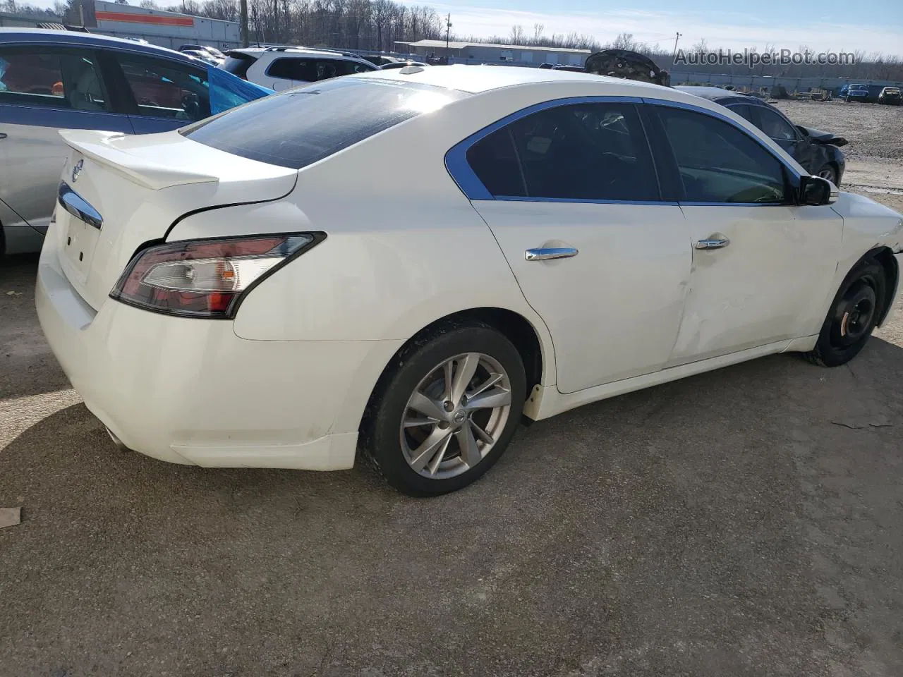 2014 Nissan Maxima S White vin: 1N4AA5AP3EC432894