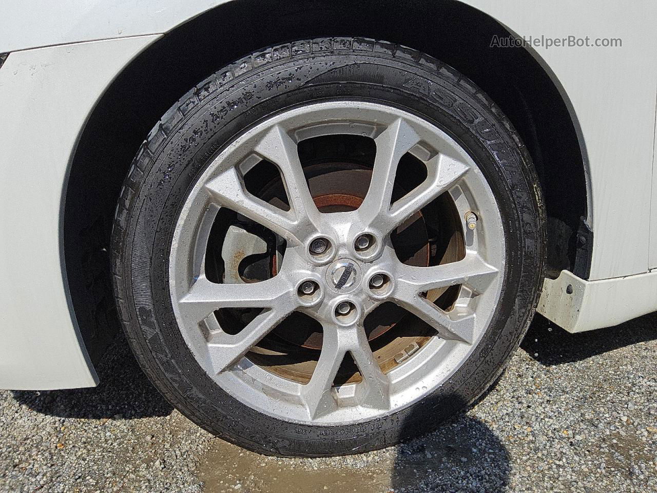 2014 Nissan Maxima S Белый vin: 1N4AA5AP3EC443555 Damage: Left Front Wheel, Curb Rash, > 12 inches